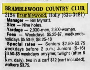 Bramblewood Country Club - Apr 11 1985 Ad